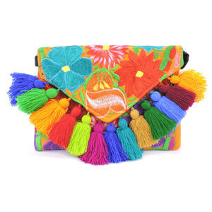 Handmade Boho Crossbody Purse Tassel Embroidered